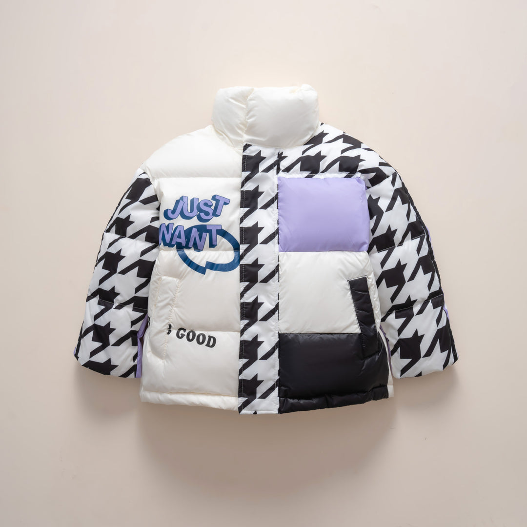Damen Übergroße Steppjacke mit trendigem Patchwork-Design Mirla-Eva Jonsson