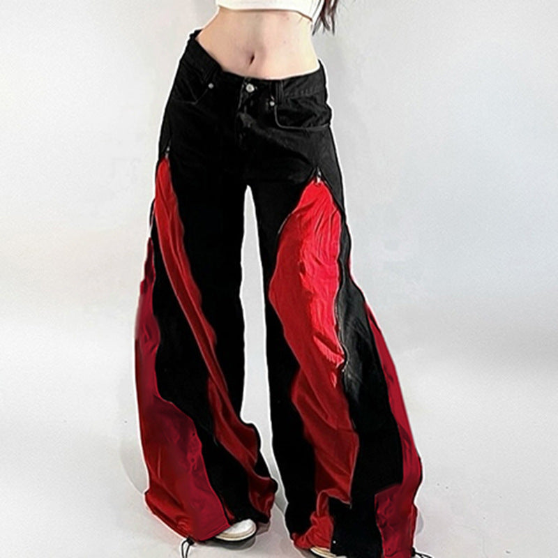 Damen Urban Flared Trousers with Contrast Details Mirla-Eva Jonsson