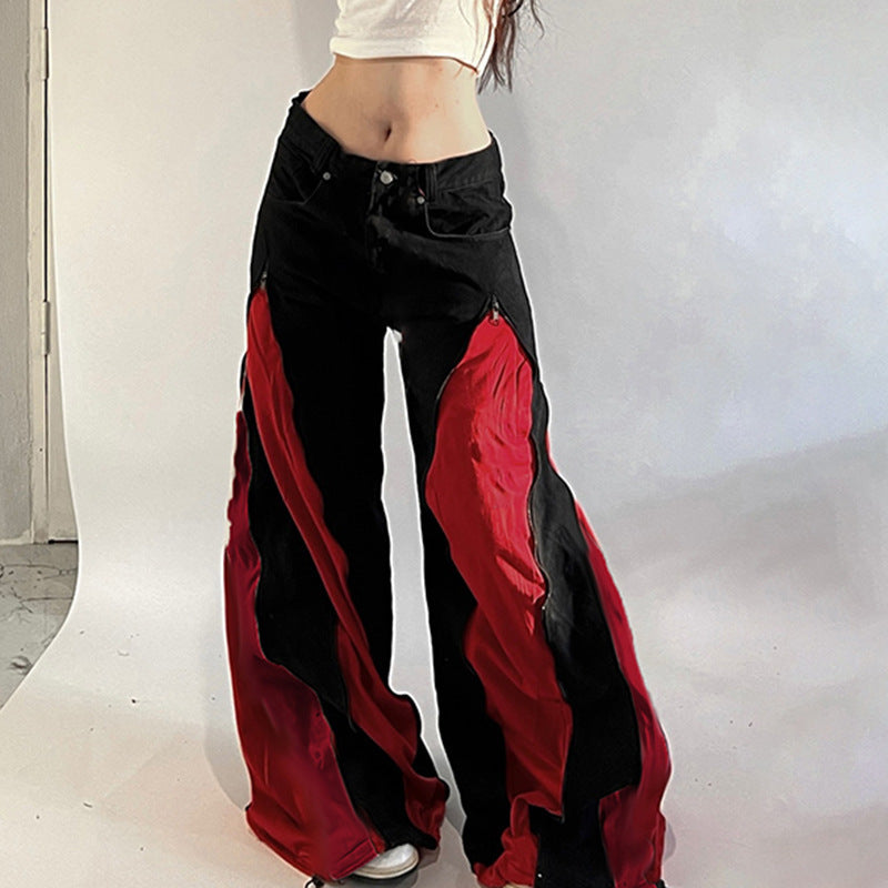 Damen Urban Flared Trousers with Contrast Details Mirla-Eva Jonsson