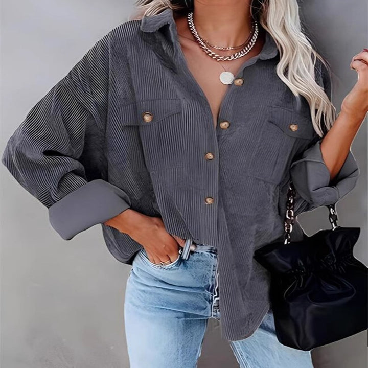 Damen Utility-jacka med detaljerad knapp- och fickbearbetning Mirla-Eva Jonsson