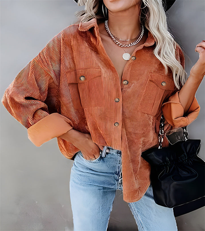 Damen Utility-jacka med detaljerad knapp- och fickbearbetning Mirla-Eva Jonsson