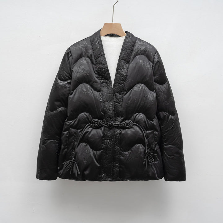 Damen Voluminöse Steppjacke mit Taillenzug und eleganter Struktur Mirla-Eva Jonsson