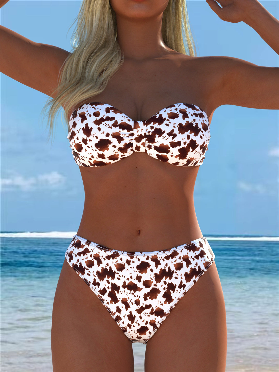 Damen Wickelbikini-set med djurmönster och hög midja Mirla-Eva Jonsson
