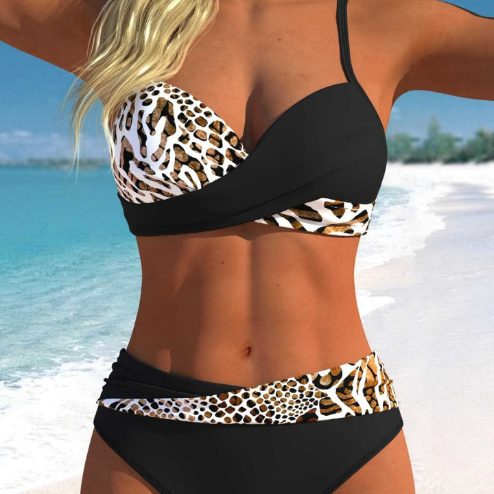Damen Wickelbikini-set med djurmönster och hög midja Mirla-Eva Jonsson