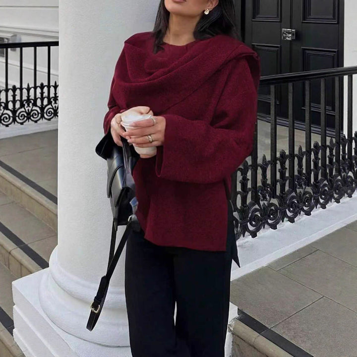 Damen Wickeljacke mit lässigem Schnitt und hochgeschlossenem Design Eva Jonsson-Eva Jonsson