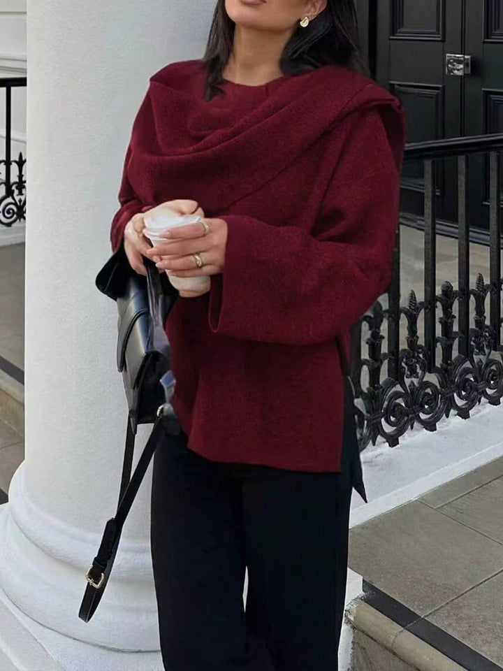 Damen Wickeljacke mit lässigem Schnitt und hochgeschlossenem Design Eva Jonsson-Eva Jonsson