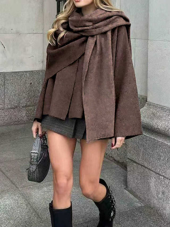 Damen Wickeljacke mit lässigem Schnitt und hochgeschlossenem Design Eva Jonsson-Eva Jonsson