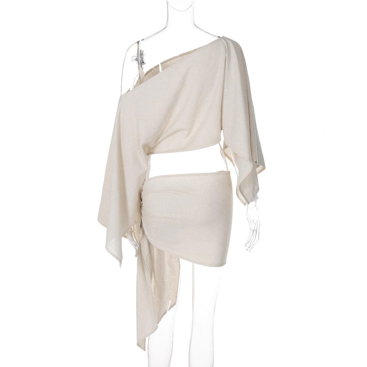 Damen Wickeloberteil mit asymmetrischem Schnitt und eleganten Ärmeln Mirla-Eva Jonsson