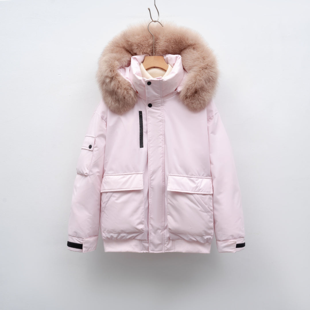 Damen Winterjacke mit großem Kunstfellkragen und funktionalen Taschen Mirla-Eva Jonsson