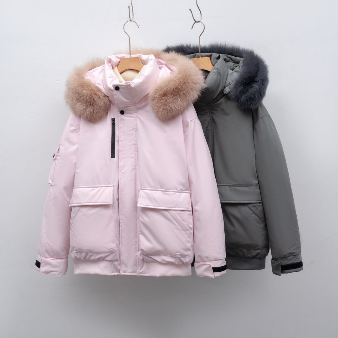 Damen Winterjacke mit großem Kunstfellkragen und funktionalen Taschen Mirla-Eva Jonsson