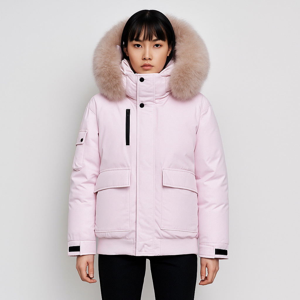 Damen Winterjacke mit großem Kunstfellkragen und funktionalen Taschen Mirla-Eva Jonsson