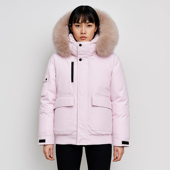 Damen Winterjacke mit großem Kunstfellkragen und funktionalen Taschen Mirla-Eva Jonsson