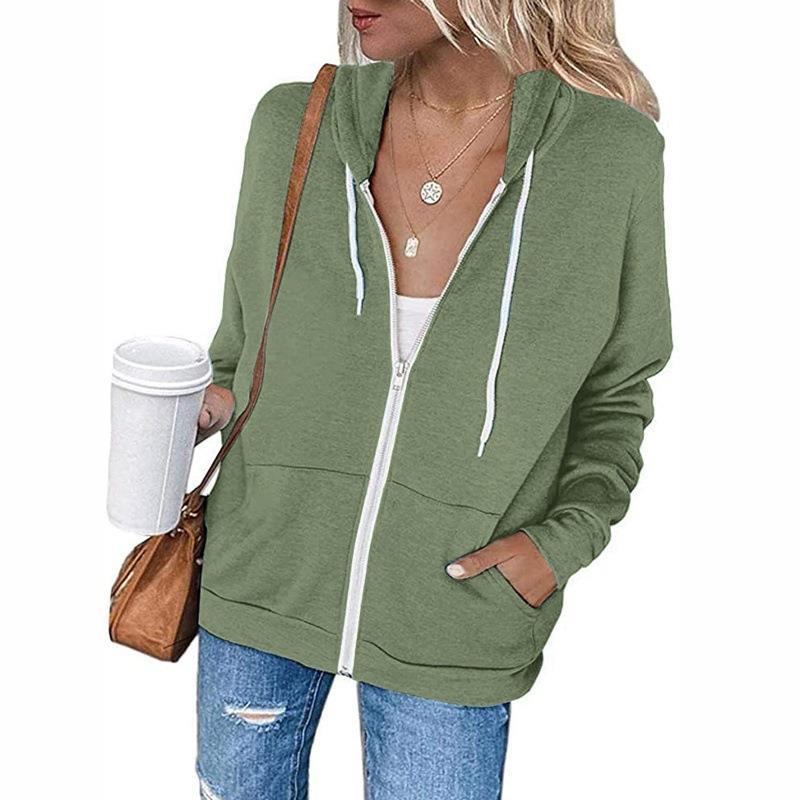 Damen Zip-Hoodie med avslappnad passform och praktiska fickor Eva Jonsson-Eva Jonsson