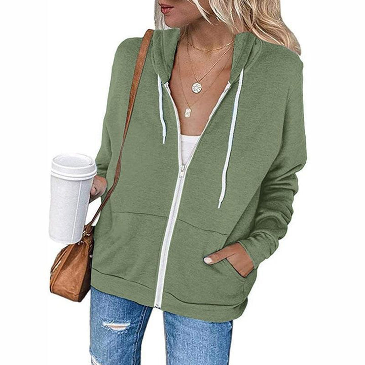 Damen Zip-Hoodie med avslappnad passform och praktiska fickor Eva Jonsson-Eva Jonsson