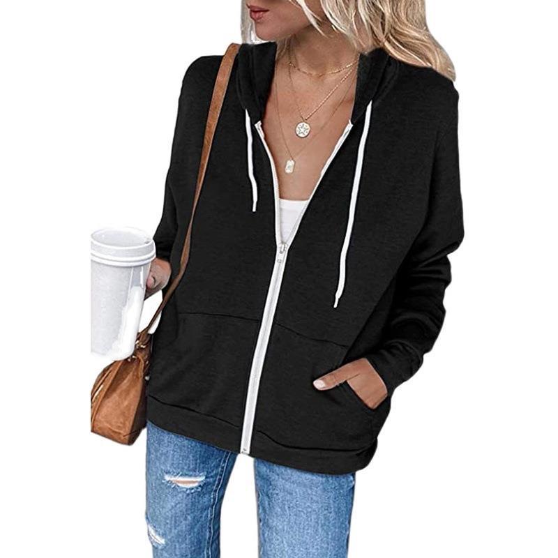 Damen Zip-Hoodie med avslappnad passform och praktiska fickor Eva Jonsson-Eva Jonsson