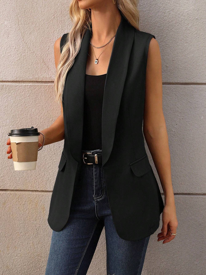 Damen ärmellose Blazerjacke mit schickem Revers Mirla-Eva Jonsson