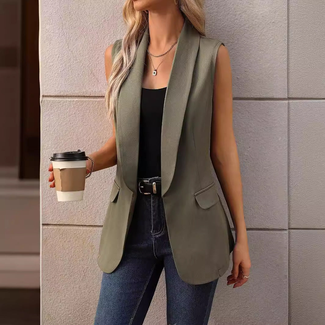 Damen ärmellose Blazerjacke mit schickem Revers Mirla-Eva Jonsson