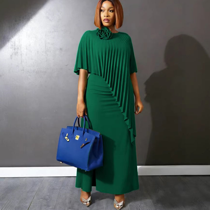 Damen ärmelloses Maxi-Kleid mit elegantem Faltenverlauf Mirla-Eva Jonsson