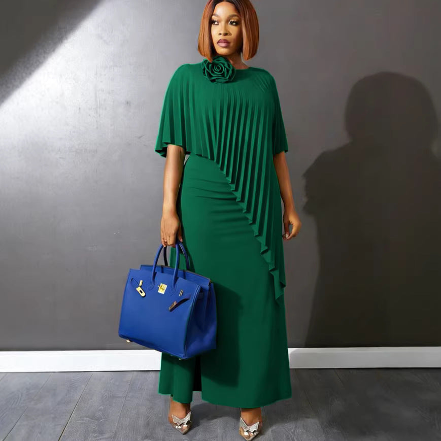 Damen ärmelloses Maxi-Kleid mit elegantem Faltenverlauf Mirla-Eva Jonsson