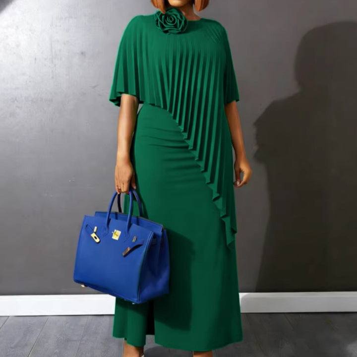 Damen ärmelloses Maxi-Kleid mit elegantem Faltenverlauf Mirla-Eva Jonsson