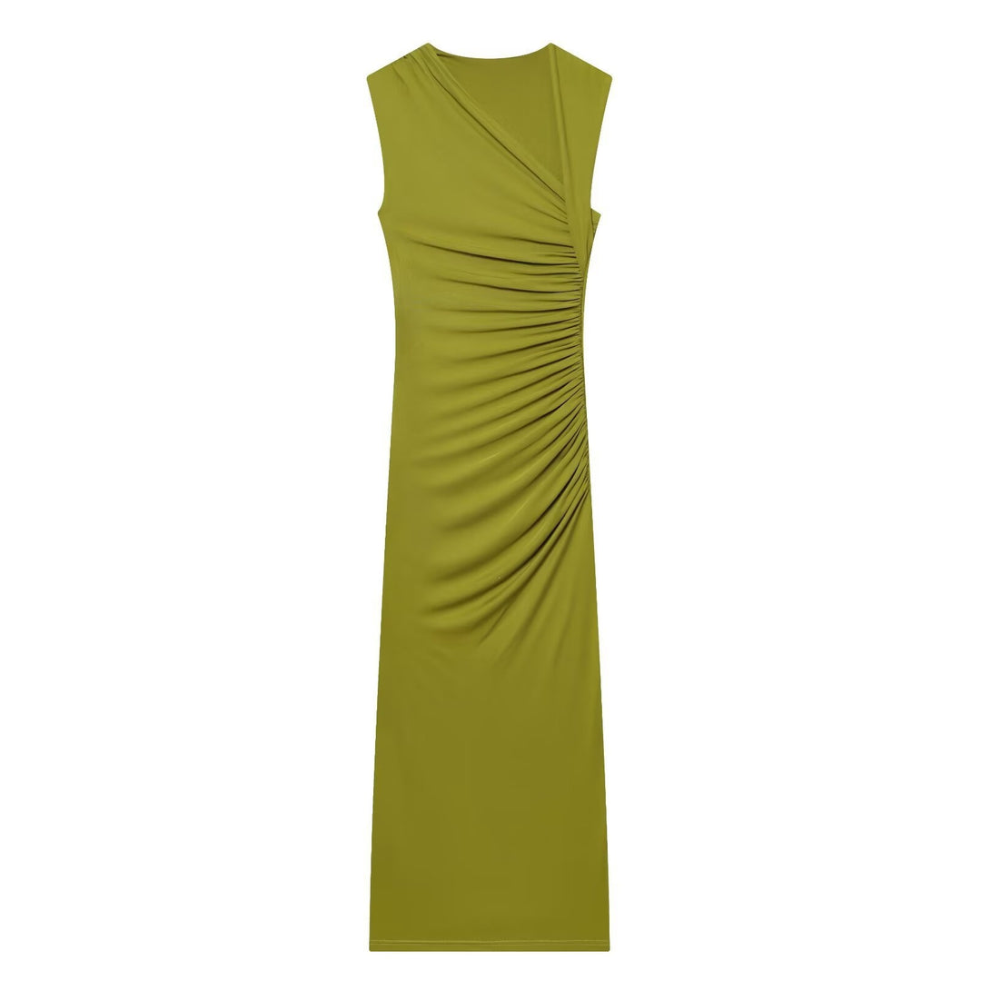 Damen ärmelloses Maxikleid mit raffinierten Rüschendetails und elegantem Schnitt Mirla-Eva Jonsson