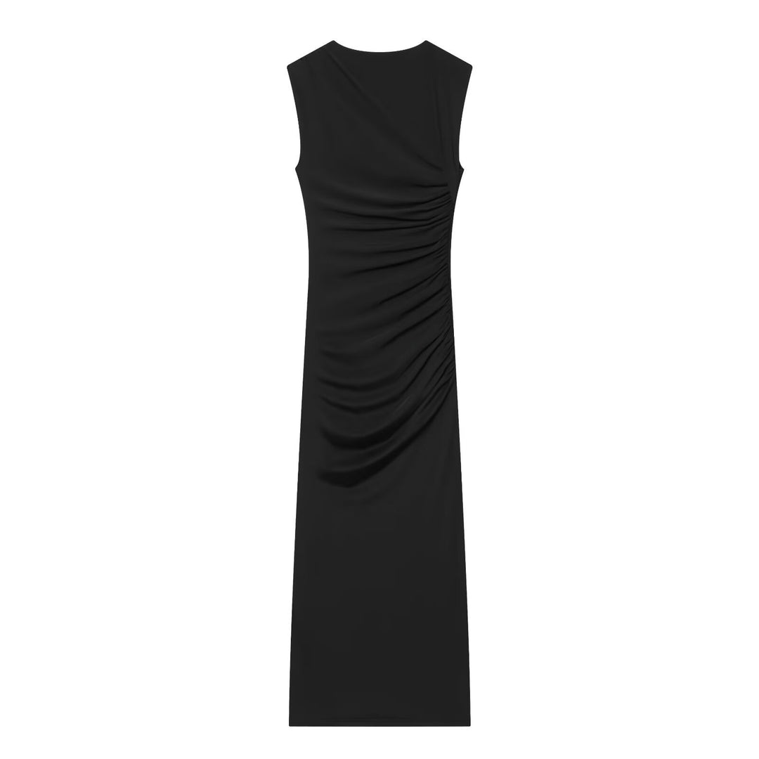Damen ärmelloses Maxikleid mit raffinierten Rüschendetails und elegantem Schnitt Mirla-Eva Jonsson