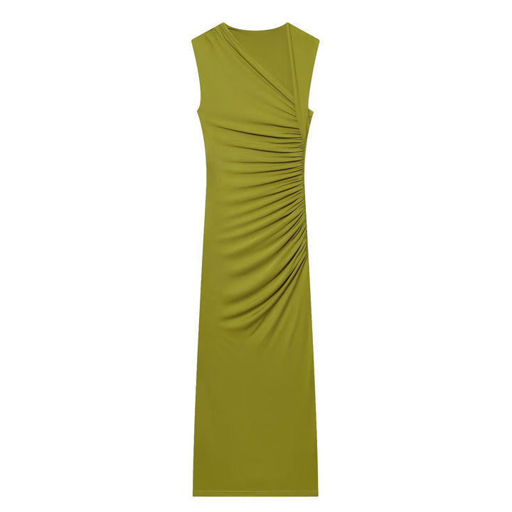 Damen ärmelloses Maxikleid mit raffinierten Rüschendetails und elegantem Schnitt Mirla-Eva Jonsson
