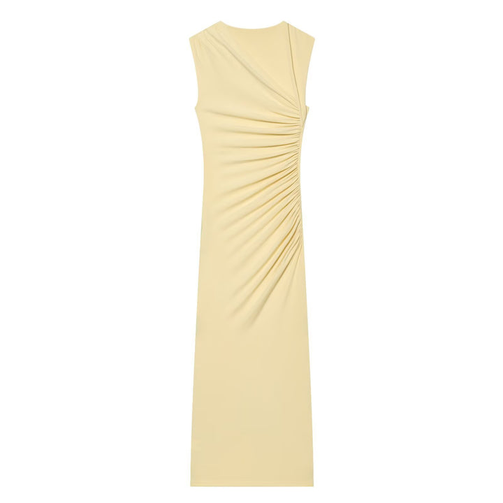 Damen ärmelloses Maxikleid mit raffinierten Rüschendetails und elegantem Schnitt Mirla-Eva Jonsson