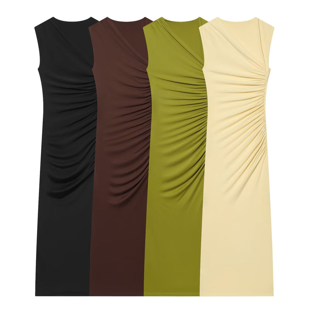 Damen ärmelloses Maxikleid mit raffinierten Rüschendetails und elegantem Schnitt Mirla-Eva Jonsson