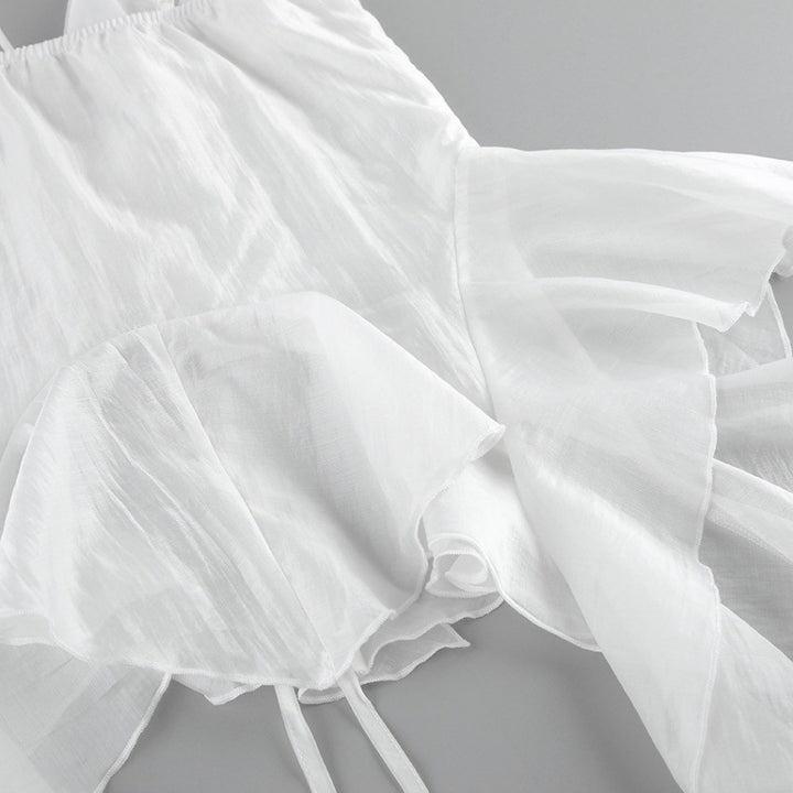 Damen ärmelloses Strandkleid mit Schnürung und schwingendem Saum Mirla-Eva Jonsson