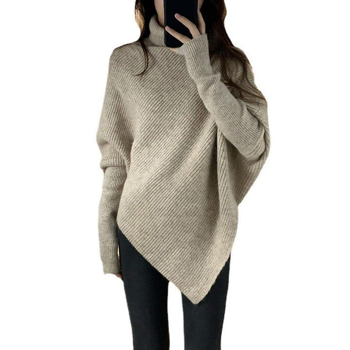 Damen asymmetrischer Strickpullover im lässigen Oversized-Design Eva Jonsson-Eva Jonsson