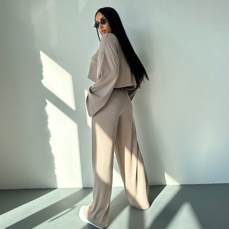 Damen avslappnad cropped topp och vid fritidsbyxa Mirla-Eva Jonsson