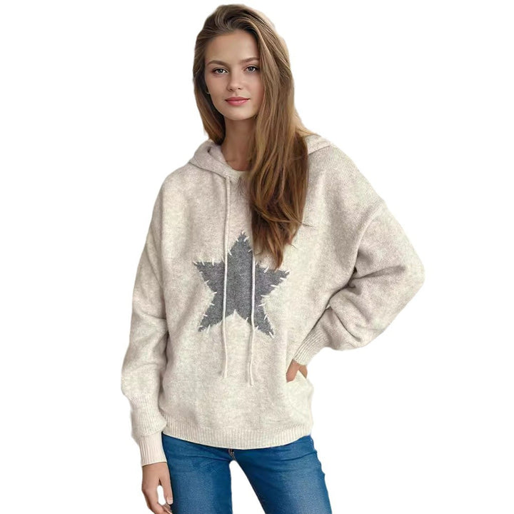 Damen avslappnad hoodie med grafiskt motiv Mirla-Eva Jonsson