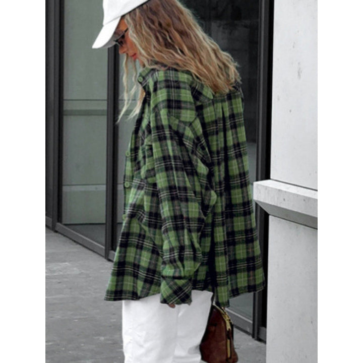 Damen avslappnad rutblus med översized passform Eva Jonsson-Eva Jonsson