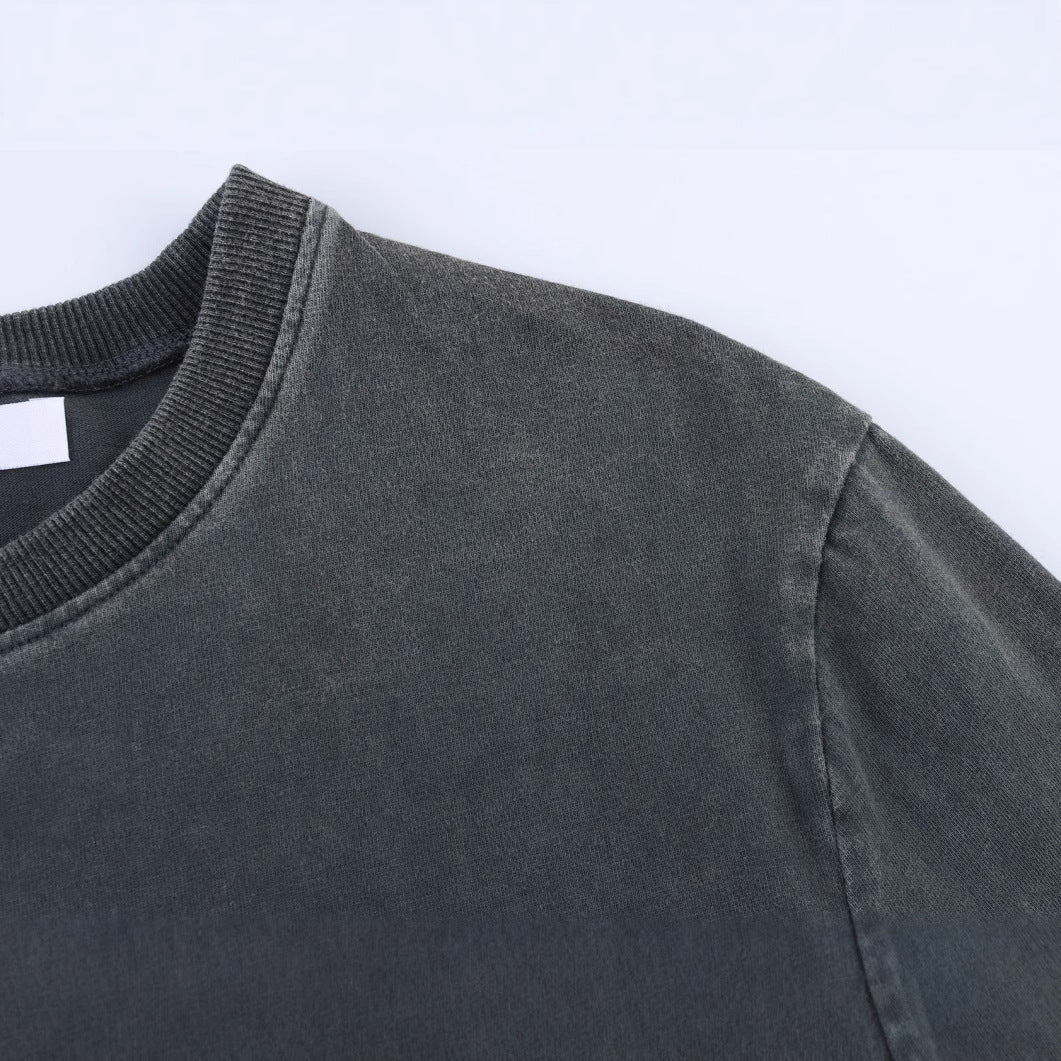 Damen avslappnad t-shirt med flytande volang och rund halsringning Mirla-Eva Jonsson
