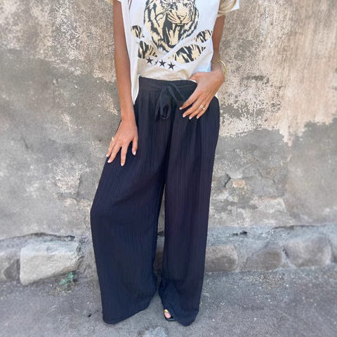 Damen avslappnad väst med elegant snitt och breda ben Eva Jonsson-Eva Jonsson