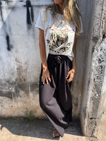 Damen avslappnad väst med elegant snitt och breda ben Eva Jonsson-Eva Jonsson