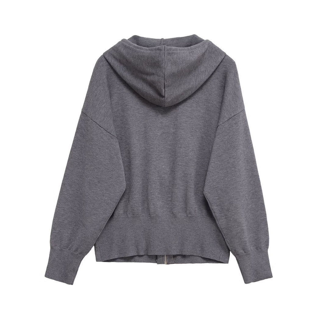 Damen avslappnad zip-hoodie med överdimensionerad skärning Mirla-Eva Jonsson