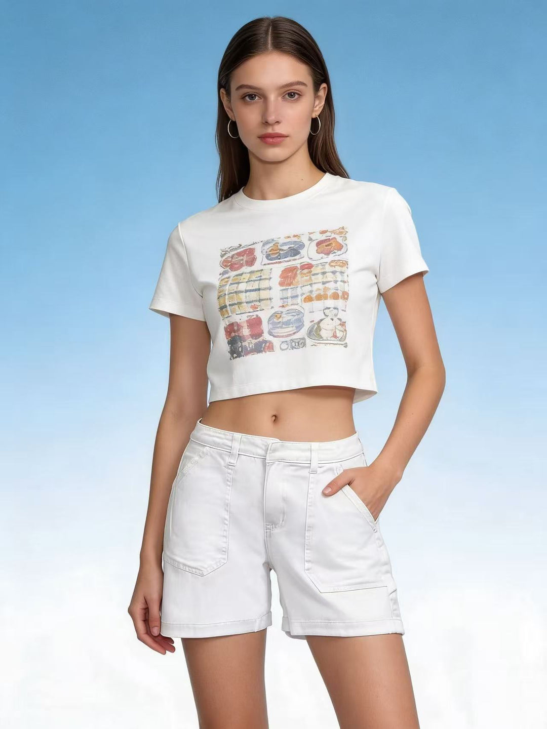 Damen avslappnade sommarshorts med sidofickor och bekväm passform Mirla-Eva Jonsson