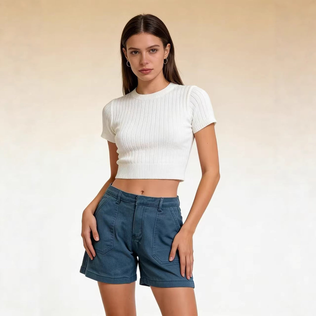 Damen avslappnade sommarshorts med sidofickor och bekväm passform Mirla-Eva Jonsson