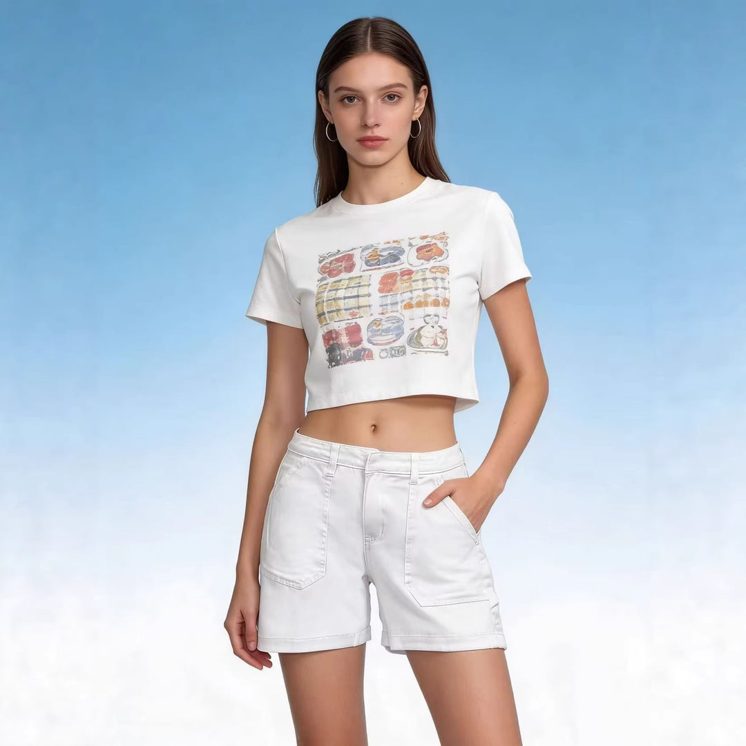 Damen avslappnade sommarshorts med sidofickor och bekväm passform Mirla-Eva Jonsson