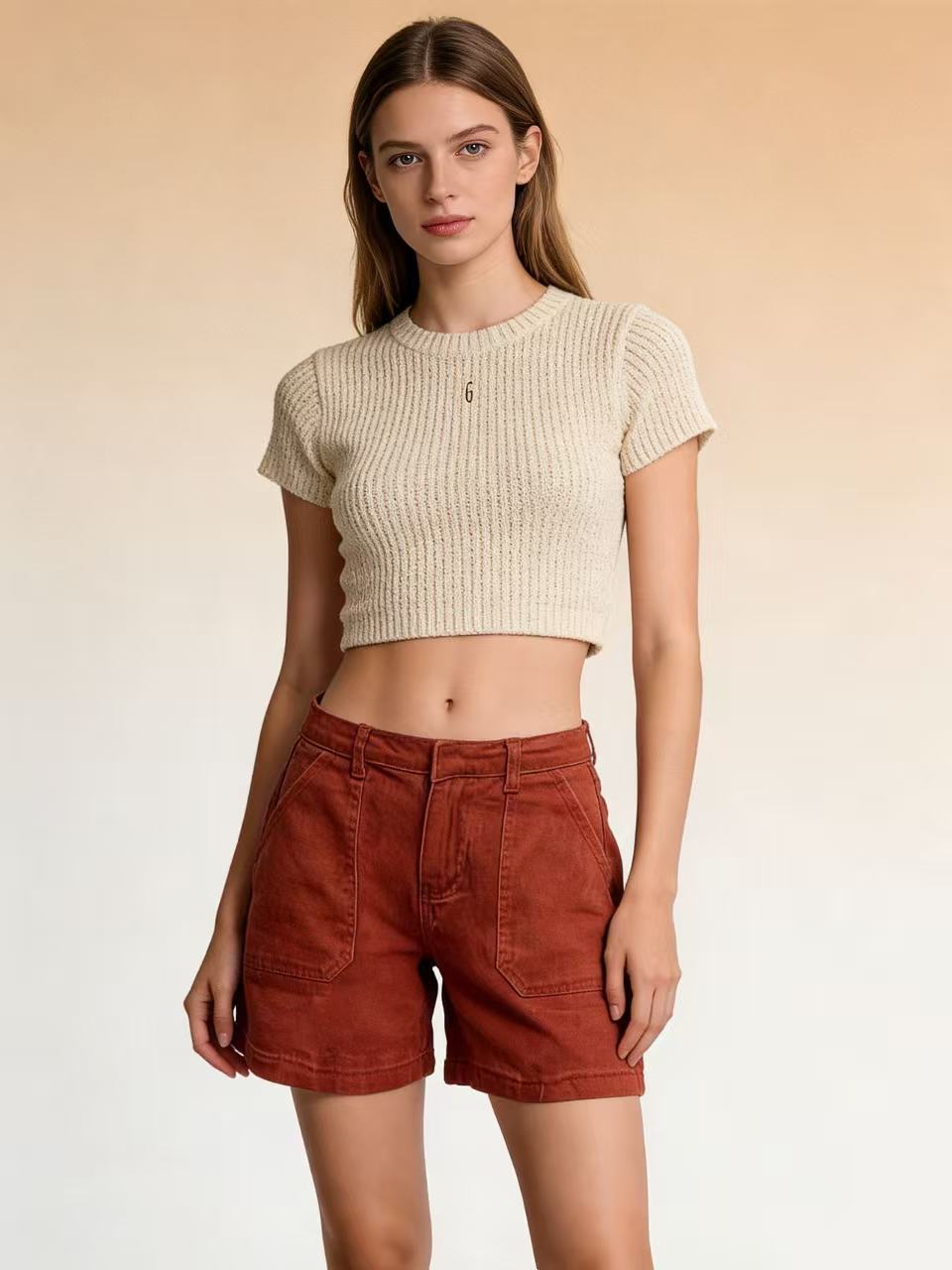 Damen avslappnade sommarshorts med sidofickor och bekväm passform Mirla-Eva Jonsson