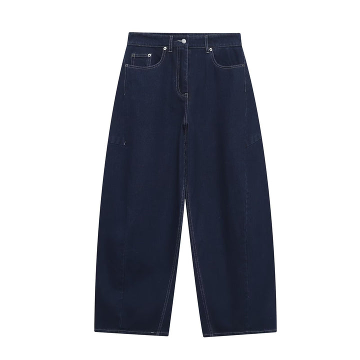 Damen baggy jeans i modern snitt med trendiga cargo-fickor Mirla-Eva Jonsson