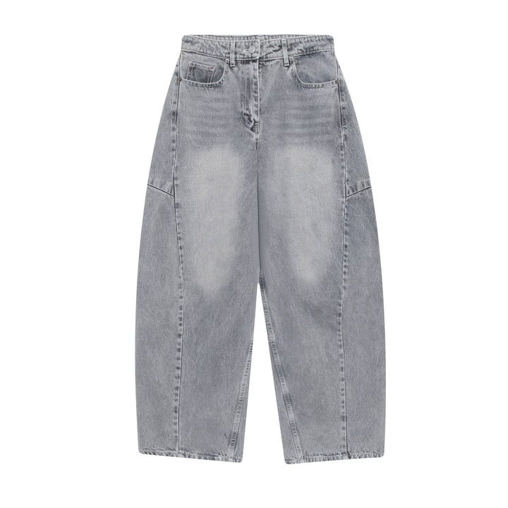 Damen baggy jeans i modern snitt med trendiga cargo-fickor Mirla-Eva Jonsson