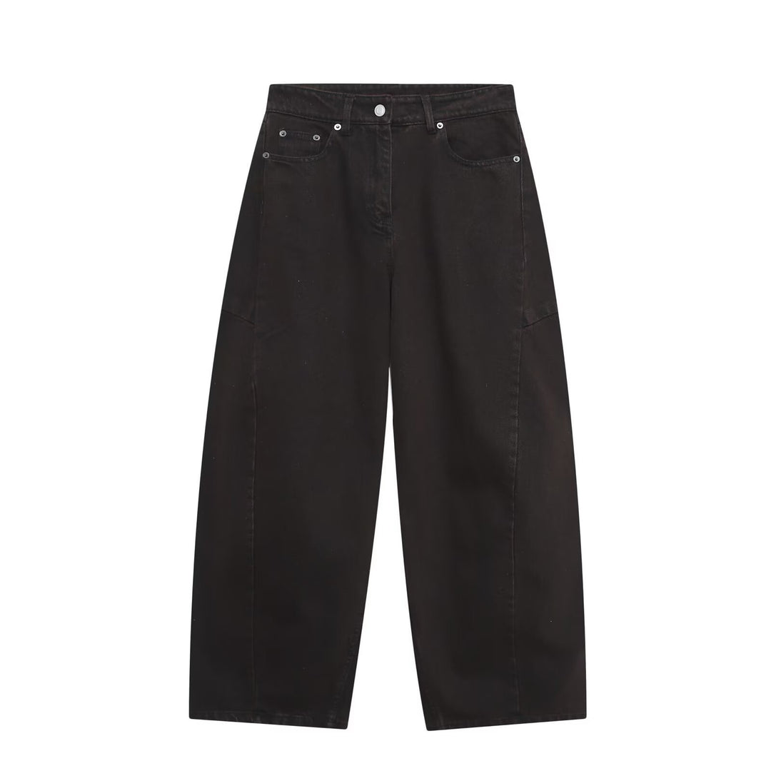 Damen baggy jeans i modern snitt med trendiga cargo-fickor Mirla-Eva Jonsson