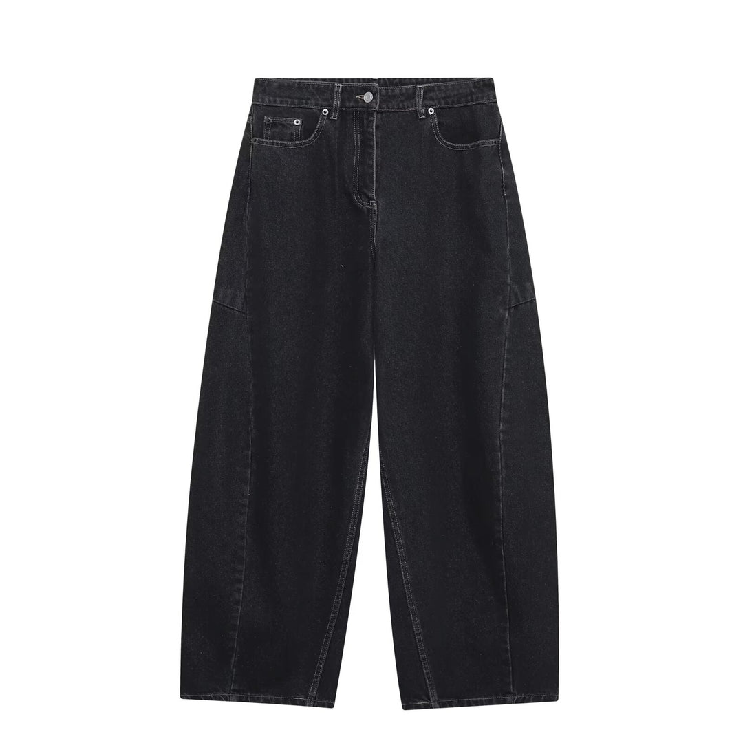 Damen baggy jeans i modern snitt med trendiga cargo-fickor Mirla-Eva Jonsson