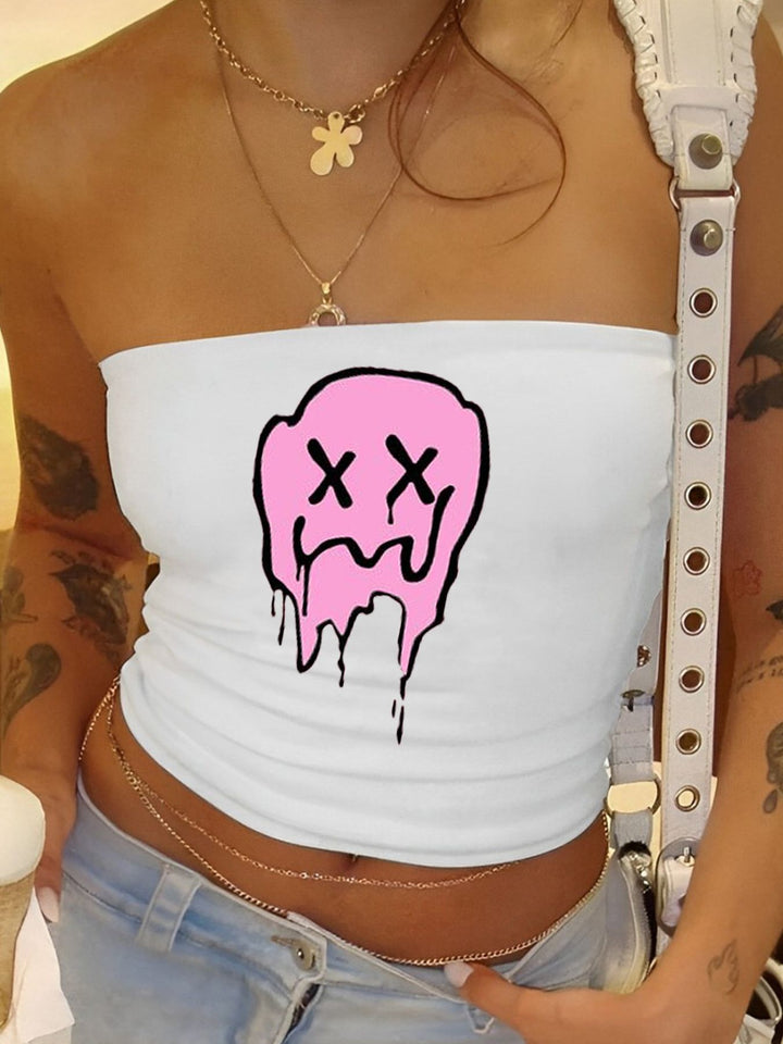 Damen bandeau top mit Frucht Thema und figurbetonender Schnitt Mirla-Eva Jonsson