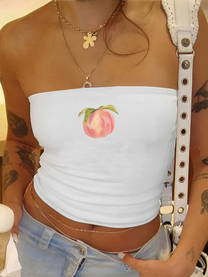 Damen bandeau top mit Frucht Thema und figurbetonender Schnitt Mirla-Eva Jonsson