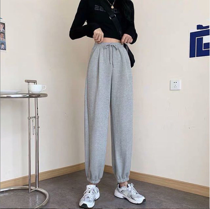 Damen bekväm och avslappnad joggingsbyxa med elastisk midja och dragsko Mirla-Eva Jonsson