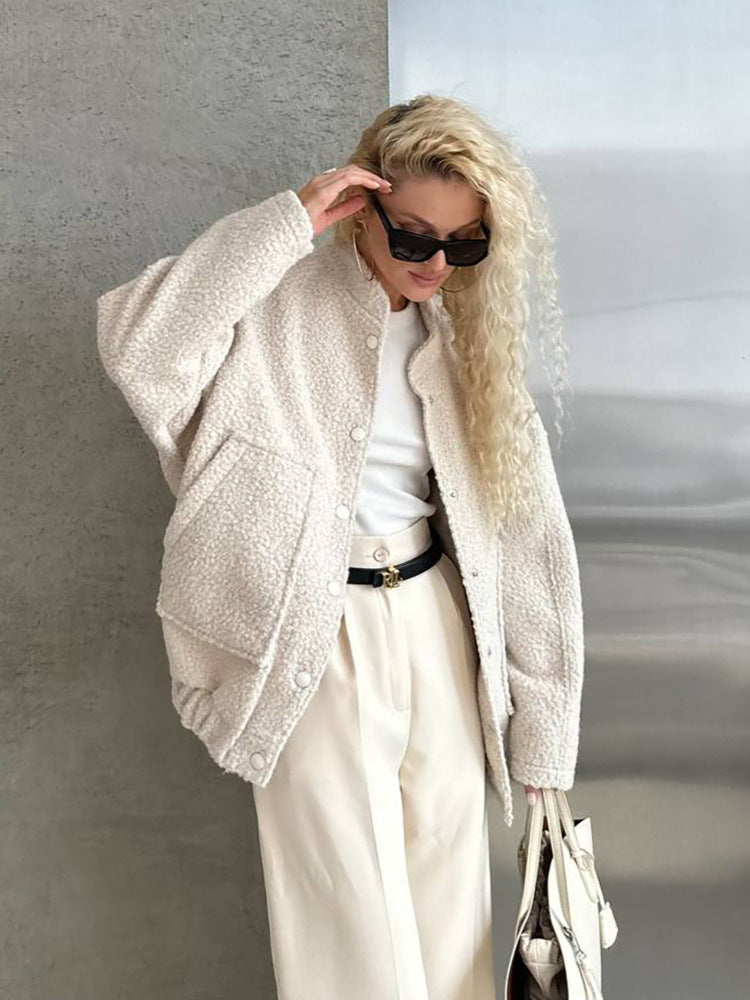 Damen bekväm pälsjacka Mirla-Eva Jonsson